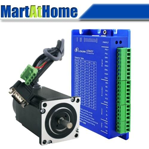 CNC 2.0N.m 3N.m 2-Phase Closed-Loop Stepper Motor Driver Kit 36V DC LCDA257E Driver + Stepper Motor with 3M Coding Line