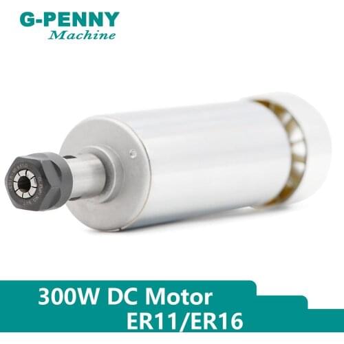 CNC DC Motor 300w ER16 ER11 High Speed Air cooled Spindle motor 52mm diameter Air cooling