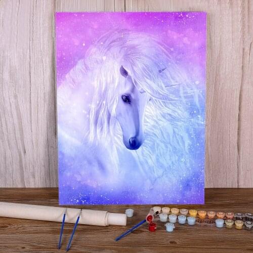 Horse Animal Paint By Numbers Set Oil Paints 50*70 Picture By Numbers Photo Loft Wall Picture Children Handiwork Drawing