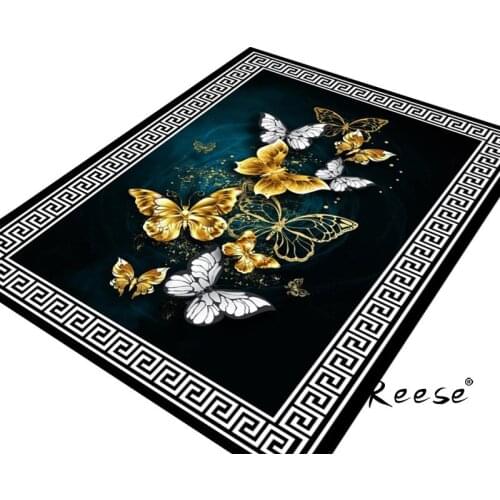 Reese Black Floor Rugs Printed Chinese Traditional Pattern Dance Of Butterflies Carpet For Living Room Parlor Easy Clean Outlets