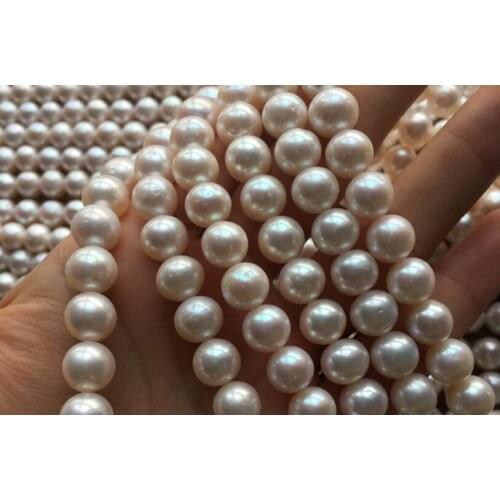 Genuine AAA Natural Pearl 8mm 9mm white freshwater pearl loose beads DIY gift one strands Hole Approx 1mm 37CM 15