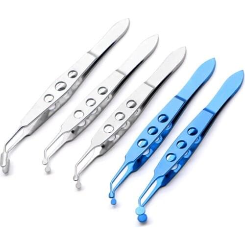 Eyelid massage tweezers surgical tweezers clip fat yellow press film tweezers rolling eye tweezers ophthalmology meibomian gland