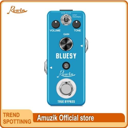 Rowin Bluesy Distortion Sweet and Wild Blues Breaker Marshall Guitar Tone Guitars Pedal Wide Range Frequency Response Mini Size