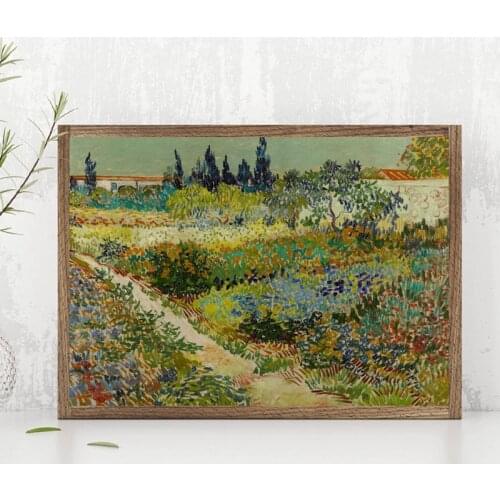 Garden At Arles By Van Gogh Canvas Painting Print Living Room Sofa Home Decor Modern Wall Art Oil Painting Poster Salon Pictures