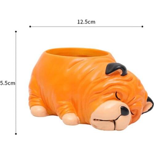 Dog Silicone Flower Pot Cement Mould Handmade Resin Plaster Cake Decorating Tools Silicon Mould DIY Chocolate Baking Accessories