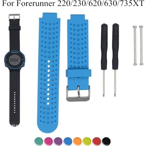 Silicone Strap Watch Band Replacement Sports Bracelet for Garmin Forerunner 220/230/235/620/630/735XT Approach S20 S5 S6