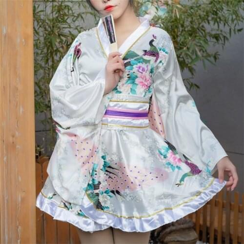Japanese Kimono Fashion Dress Cardigan Women Yukata Kawaii Vintage Clothes Haori Robe Festival Streetwear Homewear Pajamas Otome
