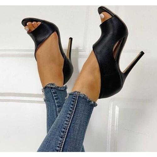 Large Size 42 43 Women Pumps 2021 New Sexy Studios Sandals Female Heeled Shoes Retro Goldes High Heels Womans Summer Footwear