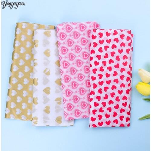 10pcs/bag Love Type Tissue Paper Flower 50*66cm Gift Packaging Home Decoration Festive Party Wedding DIY Gift Packing Supplies
