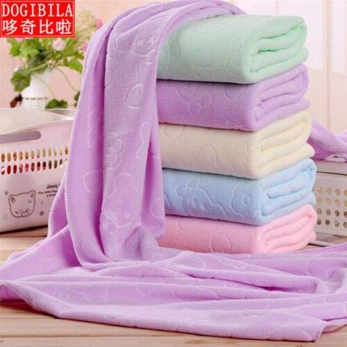 140X70CM Pet Bath Towel Oversized Microfiber Towel Strong Absorbing Water Dog Towels Golden Retriever Teddy General Pet Supplies