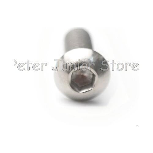 25PCS M5 socket screw 304 stainless steel pan head screw semicircle head bolt mushroom head M5 x 8mm