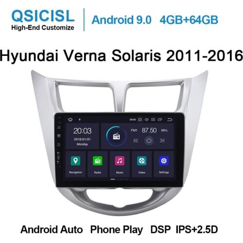 Android 9.0 IPS 2.5D 9" car dvd multimedia player for Hyundai Verna Solaris 2011-2016 head unit 1 din radio multimedia stereo