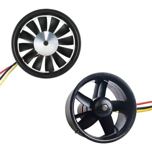 12 Leaves/3500KV 64mm Duct Fan Unit 5 Leaves/4500KV Brushless Outrunner DC Motor kit for RC EDF Jet AirPlane Fixed Wing DIY