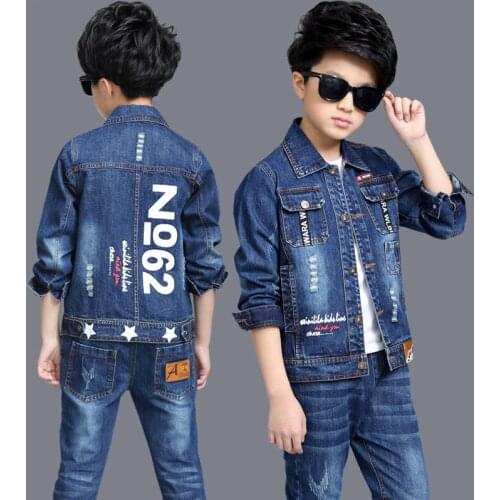 2021 Hot Childrens Sets Spring New Boys and Girls Cowboy Suits Fashion Kids Denim Clothing Sets Baby Clothes Jean Body Suit