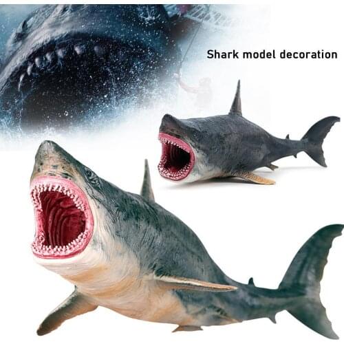 1pcs Ocean Sea Life Marine Animals Megalodon Shark Action Figure Model Educational Learning Gift Toy For Kid Collection Toys