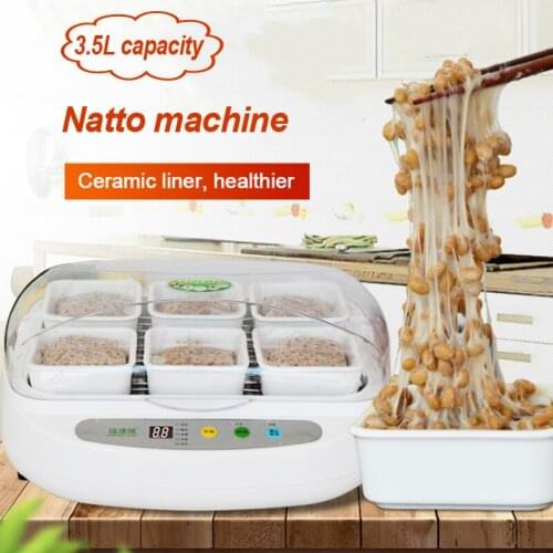 Electric Automatic Yogurt Maker Machine Ceramic Liner Intelligent Natto Machine MC-163 3.5L large capacity fermenter box 220v