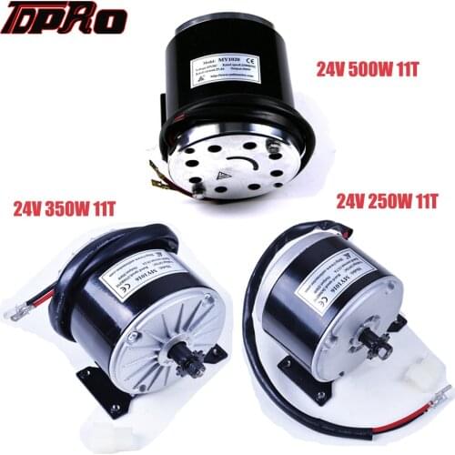 TDPRO 24V 250W 350W 500W Electric Brush Motor 11 Teeth Sprocket Engine Motors For Motorcycle 25H Chain ATV Go Kart Ebike Scooter