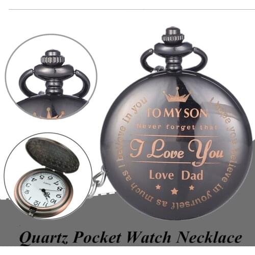 Classic Fashion Bronze Quartz Pocket Watch Chain Necklace Vintage Pendant Clock Gift Necklace Fob Watches Jewelry Accessories