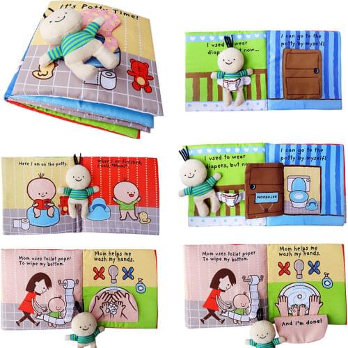 Life Skills Learning Baby Book Soft Baby Cloth Book Infant Toys Montessori Book Educational Toddler Toys 2 3 Years
