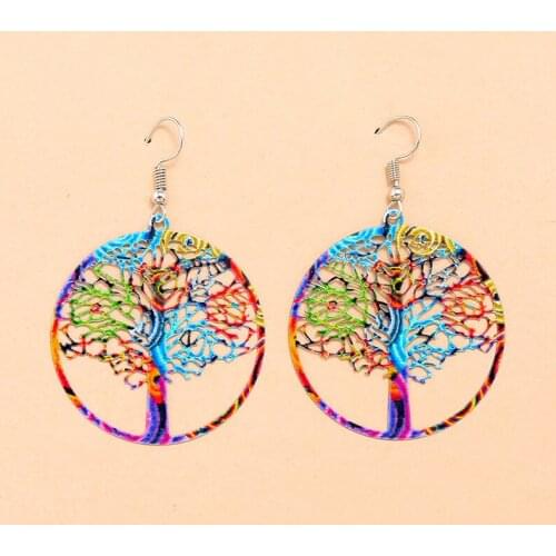 Colorful Dangle Earrings New Earring Tree Of Life Earrings Women Fashion Jewelry Gift For Women drop earrings jewelry earrings
