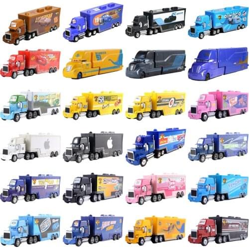 Disney Pixar Cars 2 3 Toys set Lightning McQueen Mack Uncle Truck Jackson Storm Mater 1:55 Metal Alloy Vehicle Model child gift
