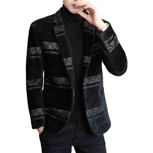 2021 Autumn winter mens fashion blazer jacket windbreaker lapel wool coat single-breasted padded jacket Woolen trench coat men