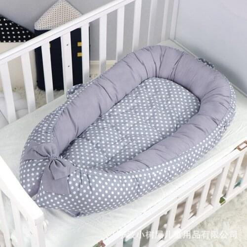 Cotton New Skin-friendly and Comfortable Crib Bed Newborn Bionic Bed Removable Washing Folding Cushioned Compression Packaging