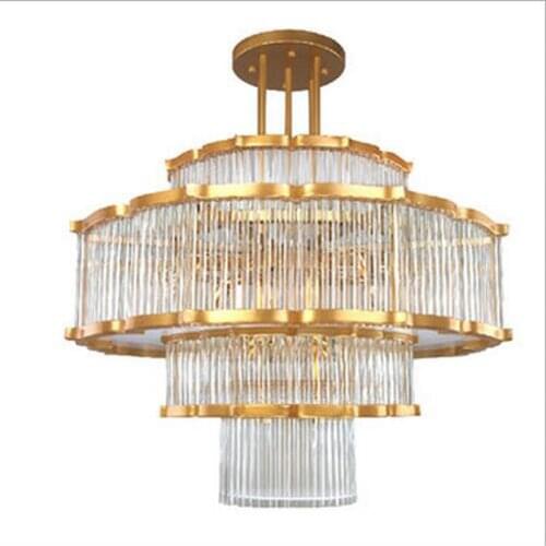 Postmodern New Chinese Crystal Chandelier Engineering Hotel Concierge Hall Chandelier Villa Club Living Room Restaurant fixture