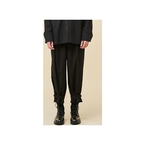 New Trend Dark Department of mens casual pants nine minutes loose gap dark