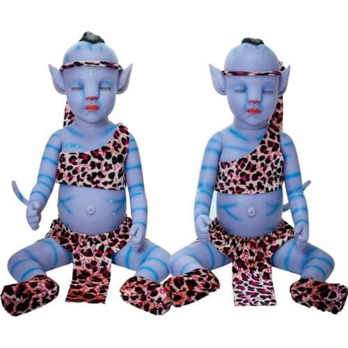 New Reborn Baby Doll 20 Inches Lifelike Newborn Babies Doll Sweet Blue Baby Boy Night Light Full Vinyl Boneca Dolls Toy for Kids