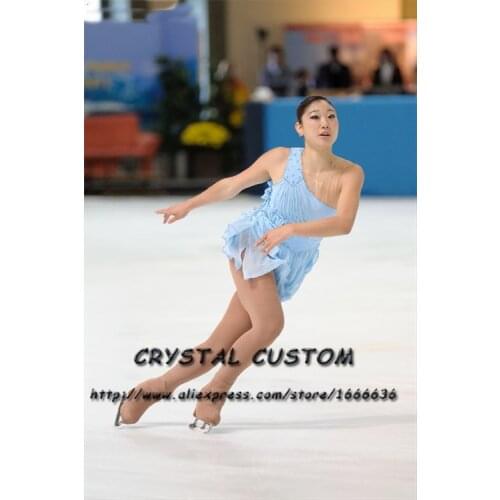 Custom Girls Figure Skating Competition Dresses Crystals Graceful New Brand Kids Ice Figure Skating Dresses DR3774