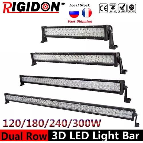 RIGIDON 22/32/42/52inch straight LED Work Light bar Driving Lamp Flood Spot Combo Fog Light for Offroad Jeep Car Boat 4WD SUV