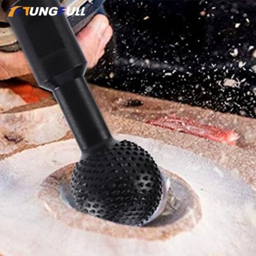 Spherical Spindles For Angle Grinder Rotary File Steel Wood Carving Grinding Head Milling Polishing Head Cutter Tools Carpenter