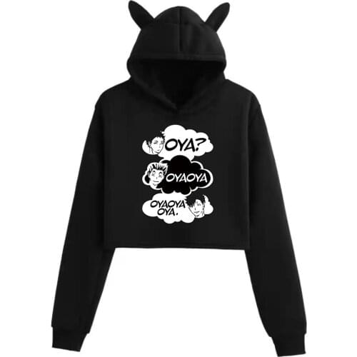 Oya Oya Oya Haikyuu Cosplay Hoodie Women Harajuku Sweatshirt Karasuno High School Pullover Hooded Jacket Sportswear