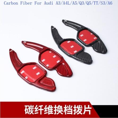 Carbon Fiber Steering Wheel Shift Paddle Extensions For Audi A3/A4L/A5/Q3/Q5/TT/S3/A6