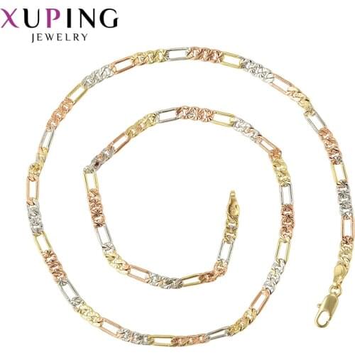 Xuping Fashion Jewelry Elegant Muticolor Plated Necklace with Environmental Copper for Women Gifts 45407