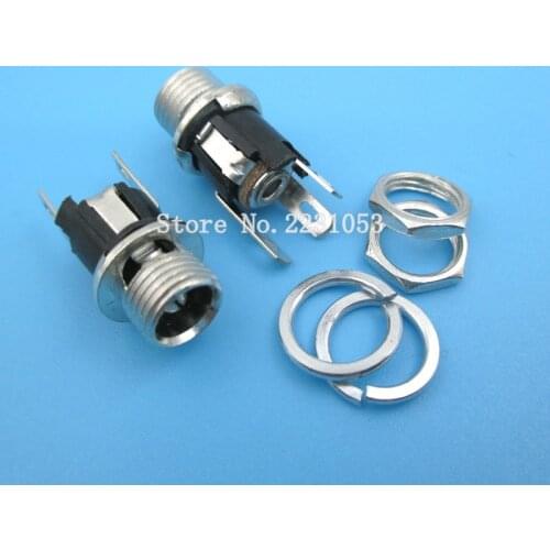 10PCS/LOT 5.5*2.1MM DC Connector DC Power Socket High Current Metal Charge Female DC025M DC-025