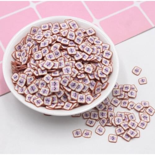 100g/Lot 5mm Kawayi Cartoon Smiling Clay Slices Sprnkles for DIY Slime Crafts Accessories Shaker Cups