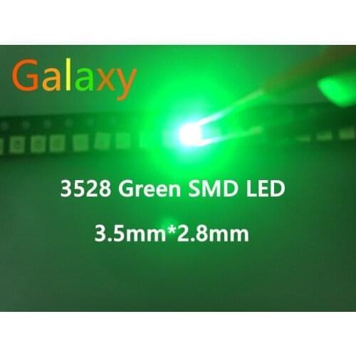 2000PCS SMT SMD LED 3528 1210 Water Green Ultra Bright Light-Emitting Diode LED Diode Chip Lamp