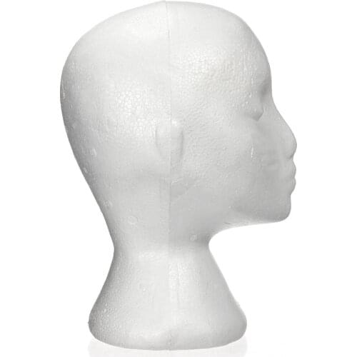 27.5 x 52cm Dummy/mannequin head Female Foam(Polystyrene) Exhibitor for cap, headphones, hair accessories and wigs Woman Ma