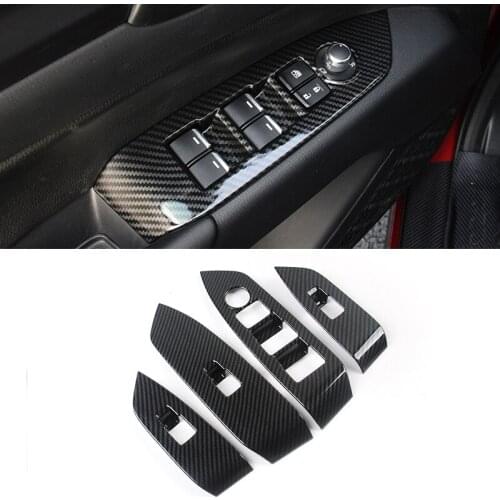 ABS Carbon fibre For MAZDA CX-5 2017-2020 Accessories LHD Door Window glass Lift Control Switch Panel cover Trim Car Styling