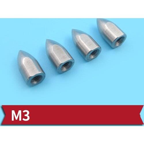 Stainless Steel M3 Propeller Adapter L12mm Propeller Bullet Head Connector for RC Boats Shaft Systems Parts