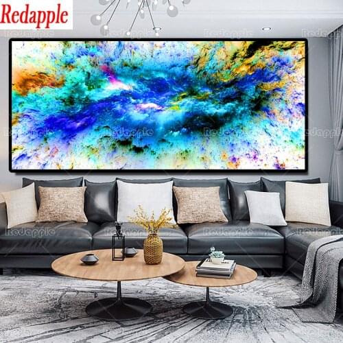 Redapple Diamond Embroidery abstract color cloud Landscape Picture Of Rhinestones Full Square round Diamond Painting Home Decor
