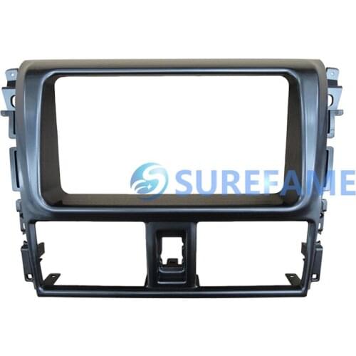 2Din Car Stereo Fascia Panel for Toyota 2013-2015 Yaris L Dash Trim Kit Mounting Face Frame Bezel Adapter Cover