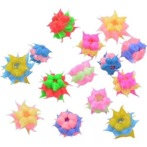10pcs Handmade Polymer Clay Beads 8~11mm Mixed Color Loose Flower Beads for Bracelet DIY Jewelry Making Accessories Supplies