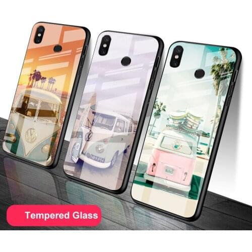Combi Van Surf Tempered Glass Phone Case For Redmi Note 5 6 7 8 9 Pro Note8T Note9S Redmi8 9 Cover Shell