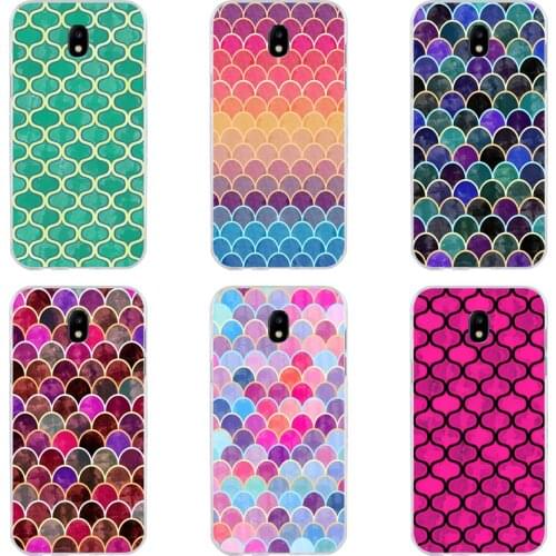 88H watercolor scale lovely pattern Soft Silicone Tpu Cover phone Case for Samsung j3 j5 j7 2016 2017 a3 2016 a5 2017 a6 2018