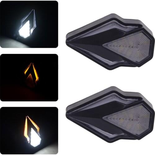 DWCX 12V DC 2pcs Dynamic Flowing Sequential Motorcycle Flush Mount LED Turn Signal DRL Blinker Light Lamp Universal