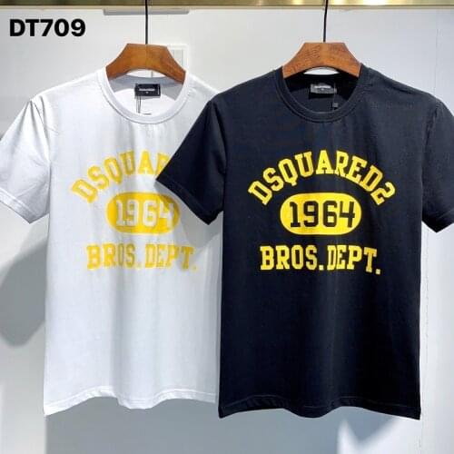 Summer Dsquared2 Lable Hip-Hop Round Neck Tshirts Short-Sleeved sports T-shirt Cotton Letter Printing Casual Tee Men