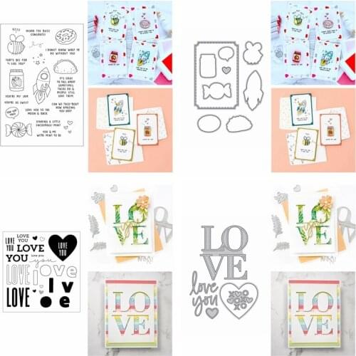 Metal Cutting Dies Matching Clear Stamp Rocket Spring Love Bee Scrapbooking For DIY Card Album Photo Making Crafts Supplies 2021